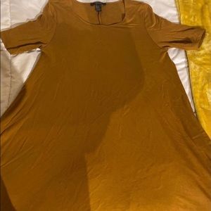 burnt orange tee shirt dress